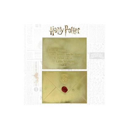 Harry Potter 24K Gold Plated Metal Envelope with Red Seal