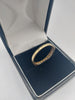 9CT Yellow Channel Set CZ Stones Ring, 1.5Grams, Size: R , Boxed