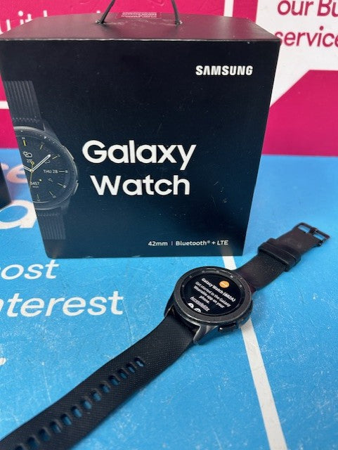 SAMSUNG GALAXY WATCH 42MM BLUETOOTH LTE MIDNIGHT BLACK BOXED Cash Generator