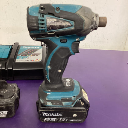 Makita 18V Impact Driver with 2 batteries and a charger
