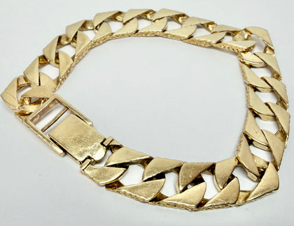 9ct yellow gold curb link 8