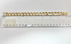 8" 9ct yellow gold curb link bracelet with snap over clasp