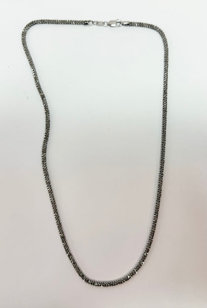 9ct white gold twist necklace 18