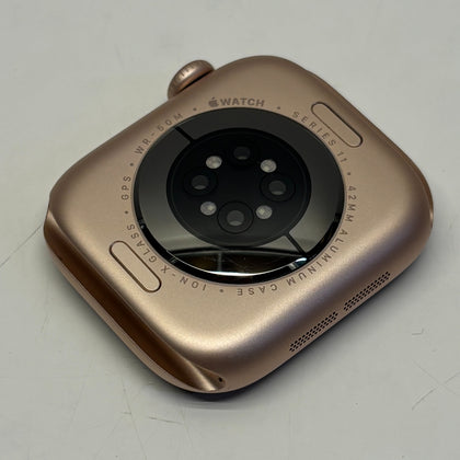 Apple Watch Series 11 42mm Rose Gold Aluminum Case Light Blush Sport Band