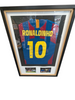 Beckett Authenticated Signed Ronaldinho Framed Football Shirt