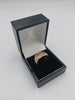 9CT Gold Ring with Unique Watch Band Like Side Style, CZ Stones on Front, 375 Hallmarked, 4.0Grams: Size: M