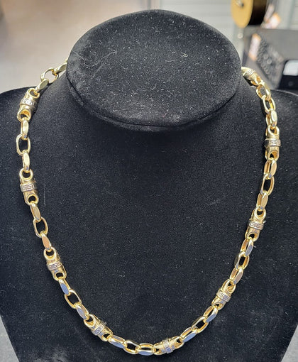 14ct - Yellow Gold Byzantine Style Chain - 20.08G - 20