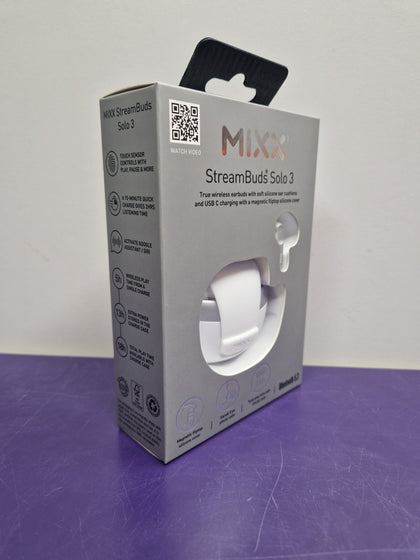 Mixx Streambuds Solo 3 True Wireless Earbuds White & Sealed.