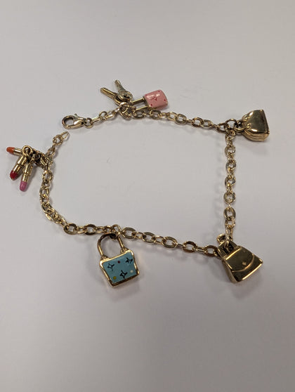 9ct Gold Charm 8” Bracelet