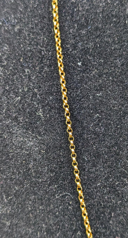 750 18CT YELLOW GOLD, CABLE LINK CHAIN, 18