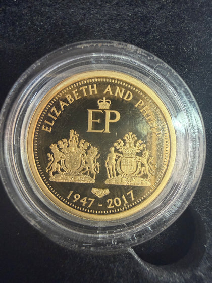 22CT 2017 Double Portrait Platinum Wedding Anniversary Full Sovereign