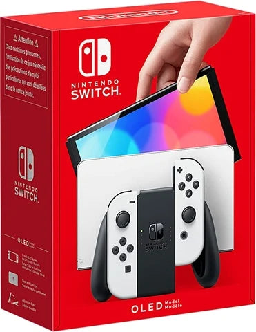 Switch Console, 64GB OLED + White Joy-Con, Boxed