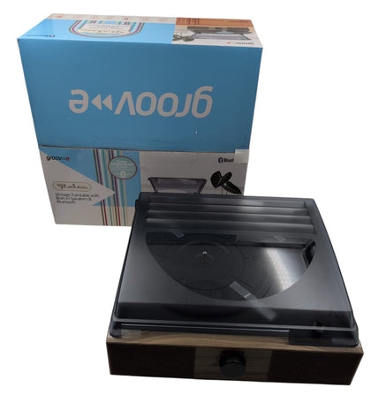 Groov-E Retro Vintage Turntable with Built-In Speakers and Bluetooth 