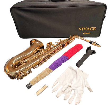 Vivace by Kurioshi Saxophone Gold w/case