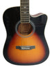 WINZZ AF168C Sunburst Electro/Acoustic Lightweight Six-String Guitar - Uncased With JOYO Electric Tuner
