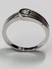 18ct white gold overlap ring