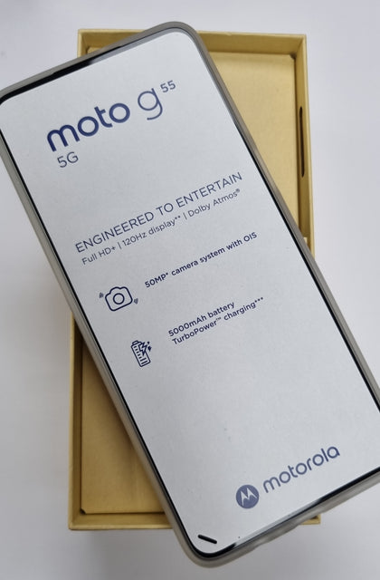 Motorola Moto G55 Forest grey, 256gb Unlocked OPEN BOX NEW LEYLAND