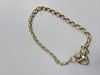9K Gold Bracelet, 375 Hallmarked. Love Heart Padlock, 10.84G, Box Included