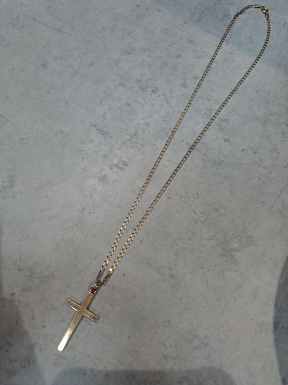9ct Gold Cross & Chain