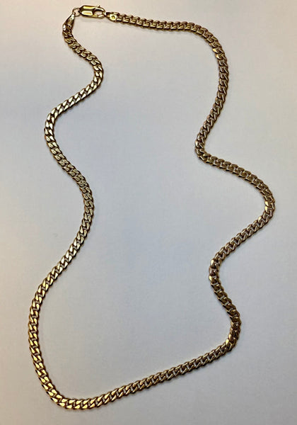 9ct Gold Solid Curb Chain 19”