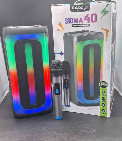 Ibiza Sound SIGMA40 Wireless Speaker (Bluetooth, MicroSD, USB) With Microphone **BRAND NEW**