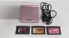 Game Boy Advance SP AGS-001 Console Pearl Pin & 3 Games