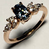 9CT Rose Gold Diamond Ring Size J