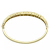 Ladies 9ct Yellow Gold Diamond & Blue Sapphire Bangle