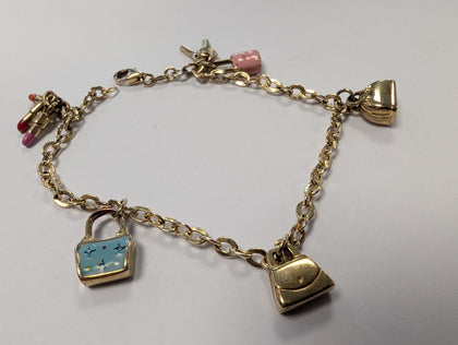 9ct Gold Charm 8” Bracelet