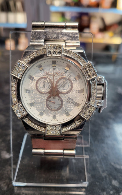 Marc Ecko Men's E32501G2 Looper Silver Chronograph Stainless Steel Bracelet Watch