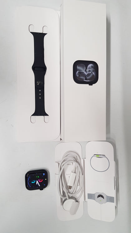 Apple Watch Series 11 GPS + Cellular Smartwatch 42mm Jet Black Sport Band S/M