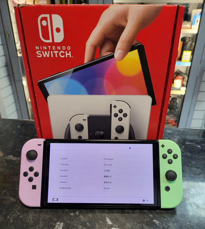 Nintendo Switch OLED - White with Pastel Purple/Pastel Green Joy-Cons