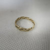 9K Gold Crossed Ring 375 Hallmarked, 2.34Grams, Size: S with Box