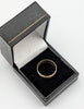 375 9CT YELLOW GOLD RING, BAND DESIGN, SIZE P, 3.7G, BOXXED
