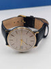 Gerrard 1960's Gold Plated Quartz Watch With Date - Leather Strap - Boxed In Excellent Condition