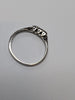 PLATINUM GOLD TRIPLE DIAMOND RING SIZE O PRESTON STORE