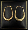 375 yellow gold earrings 1.7g boxed * tested in shop *