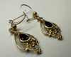 9CT GOLD EARRINGS WITH RED STONE