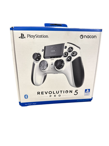 Nacon Revolution 5 Pro White Wireless Controller w/All Parts, B
