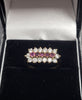 9ct Yellow Gold Cluster Ring With Pink And Clear Stones - 2.3G - Size J. Hallmarked