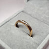 9ct Gold & Diamond Wave Ring Size P