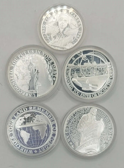 Battle of the Atlantic Silver Proof Coins Set Just Missing Gold Coin