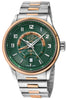 Gv2 - Giromondo Swiss Quartz Green Dial Stainless Steel Watch - Gold