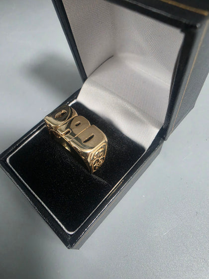 9CT Gold DAD Ring 375 8.1G HM Size X