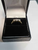 18ct Yellow Gold Ring with Clear Stones (Platinum Mount) - Size L - 2.77g