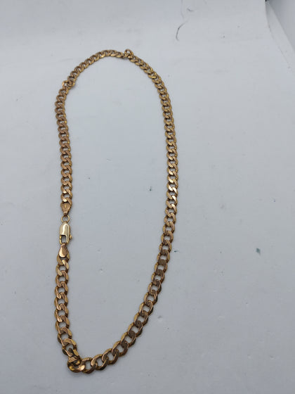 9ct (375) Yellow Gold Curb Chain Necklace - 25.51 Grams - 18