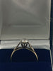 9ct Gold Ring With Clear Stones - Q