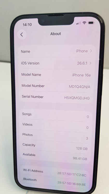 Apple iPhone 16e 128gb Black Unlocked