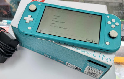 Nintendo Switch Lite Console, 32GB Turquoise, Boxed Bundle