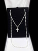 BRAND NEW SILVER CHAIN WITH CROSS